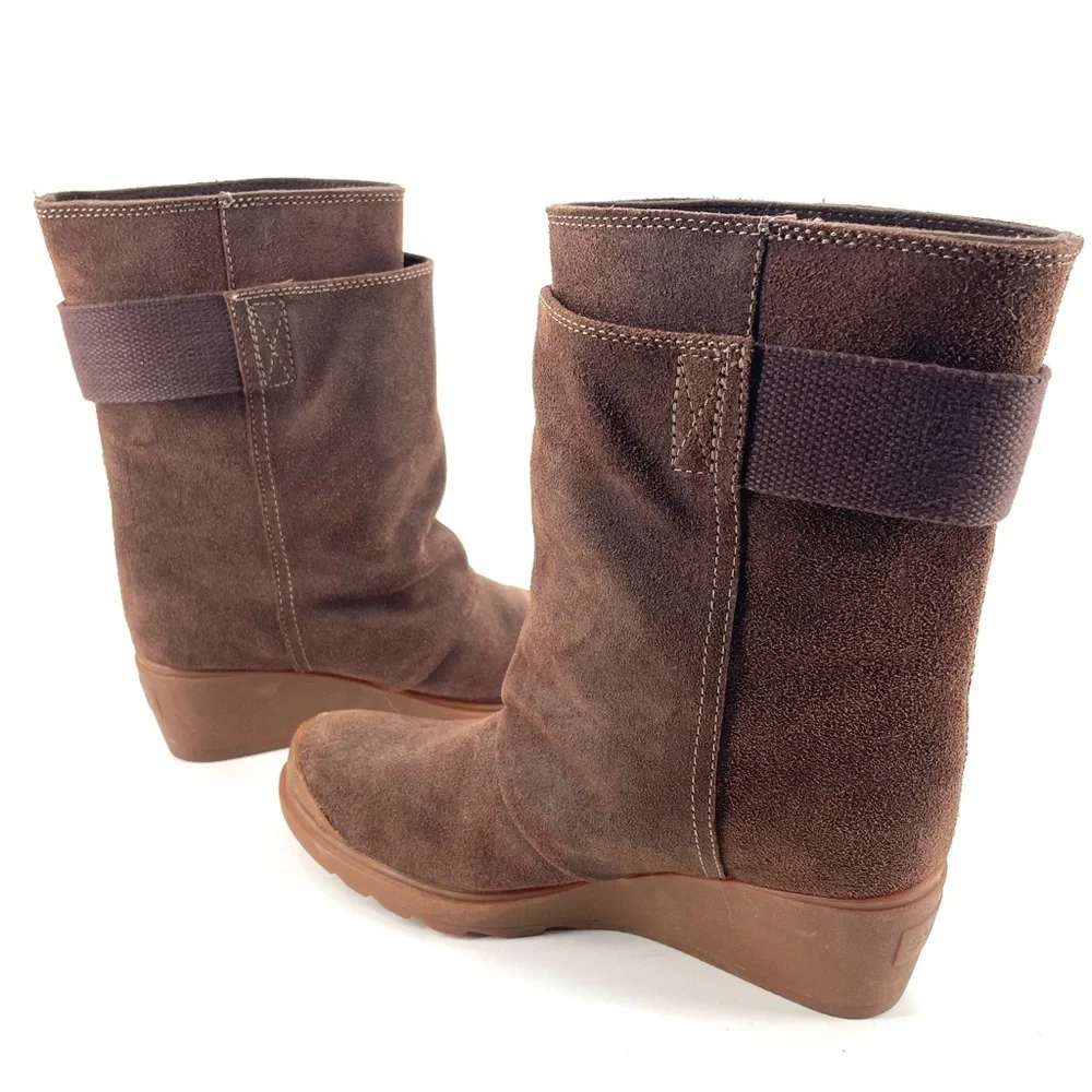 SOREL Toronto Brown Suede Mid Calf Waterproof Winter Casual Wedge Boot